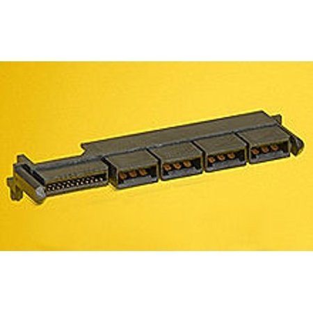 MOLEX Card Edge Connector, 36+8 Contact(S), 2 Row(S), Right Angle, Solder Terminal, Locking, Black 459848172